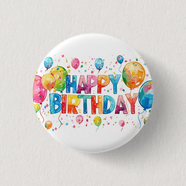 Alles Gute zum Geburtstag Button (Vorderseite)