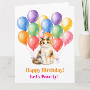 Alles Gute zum Geburtstag Calico-Katze Haustier Karte