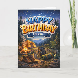 Alles Gute zum Geburtstag - Camping Karte