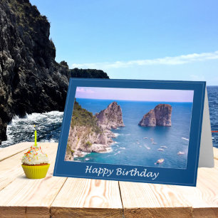 Alles Gute zum Geburtstag Capri Famous Rocks Karte
