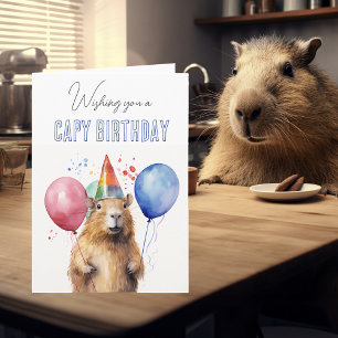 Alles Gute zum Geburtstag Capybara  Karte
