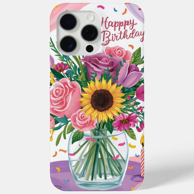 Alles Gute zum Geburtstag  Case-Mate iPhone Hülle (Happy Birthday with decorated flowers iPhone cases!)