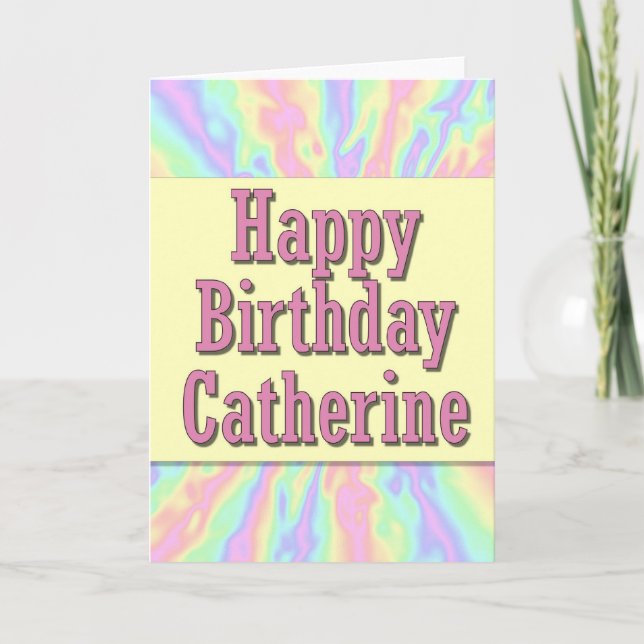 Alles Gute zum Geburtstag Catherine Karte (Vorderseite)