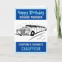 Alles Gute zum Geburtstag Chauffeur oder Fahrer