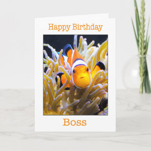 Alles Gute zum Geburtstag Chef Clownfisch Karte