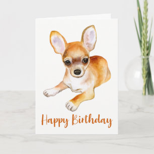 Alles Gute zum Geburtstag Chihuahua Welpe Wasserfa Karte