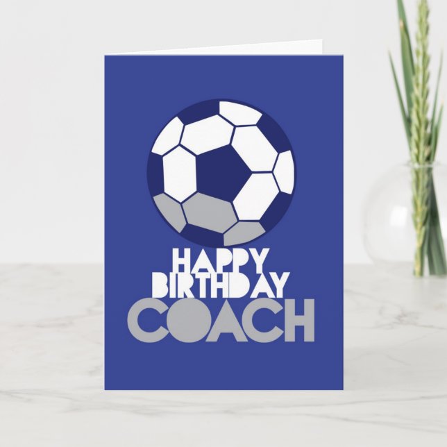 Alles Gute zum Geburtstag COACH mit Fußball Karte (Vorderseite)