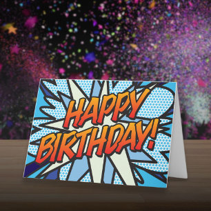 ALLES GUTE ZUM GEBURTSTAG Comic Book Pop Art Karte