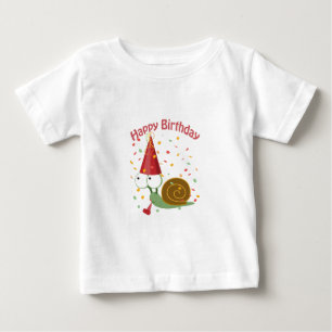 Alles Gute zum Geburtstag! Confetti Snail Baby T-shirt
