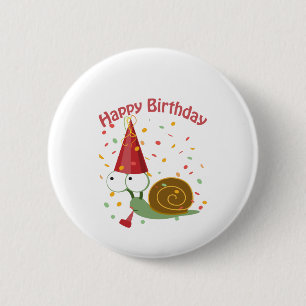 Alles Gute zum Geburtstag! Confetti Snail Button