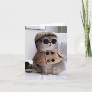 Alles Gute zum Geburtstag Cool Cat Karte für jeden
