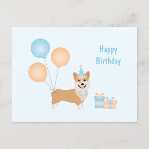Alles Gute zum Geburtstag Corgi Hund Postkarte
