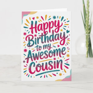 Alles Gute zum Geburtstag Cousin Karte