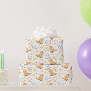 Alles Gute zum Geburtstag Cowboy Geschenkpapier