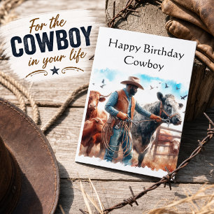 Alles Gute zum Geburtstag Cowboy-Grußkarte Karte