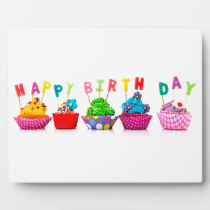 Alles Gute zum Geburtstag Cupcakes Fotoplatte