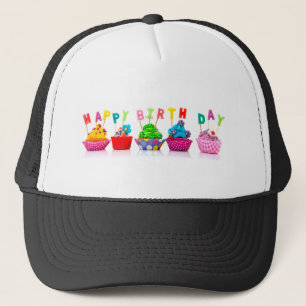 Alles Gute zum Geburtstag Cupcakes Truckerkappe