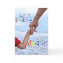 Alles Gute zum Geburtstag Daddy-Man mit Kinderhand