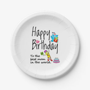 Alles Gute zum Geburtstag der besten Mutter der We Pappteller
