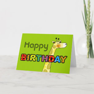 Alles Gute zum Geburtstag der niedlichen Giraffe Karte