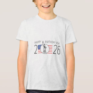 Alles Gute zum Geburtstag der USA - 2026 Unabhängi Tri-Blend Shirt