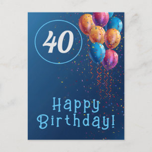 Alles Gute zum Geburtstag Design mit Luftballons u Postkarte