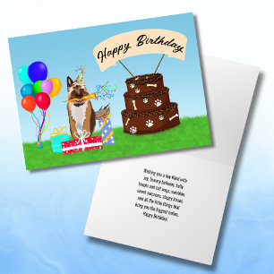 Alles Gute zum Geburtstag Deutscher Schäferhund mi Karte