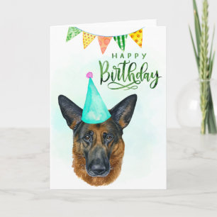 Alles Gute zum Geburtstag Deutscher Schäferhund Wa Karte