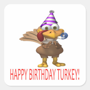 Alles Gute zum Geburtstag die Türkei Quadratischer Aufkleber