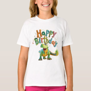 Alles Gute zum Geburtstag Dinosaurier-Gruß – Süße T-Shirt