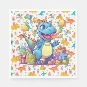 Alles Gute zum Geburtstag Dinosaurier Serviette
