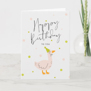 Alles Gute zum Geburtstag dir Gans  Geburtstagskar Karte