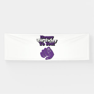 Alles Gute zum Geburtstag Dir Lila 2.5x8 Vinyl Ban Banner