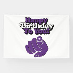 Alles Gute zum Geburtstag Dir Lila 4x6 Vinylbanner Banner