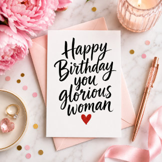 Alles Gute zum Geburtstag, du herrliche Frau Feiertagskarte