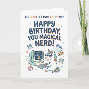 Alles Gute zum Geburtstag, du magischer Nerd Karte