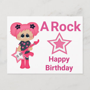 Alles Gute zum Geburtstag ein Rockstar Postkarte