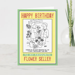 Alles Gute zum Geburtstag einem Floristen oder Blu Karte