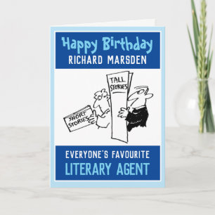 Alles Gute zum Geburtstag einem Literaturagenten Karte
