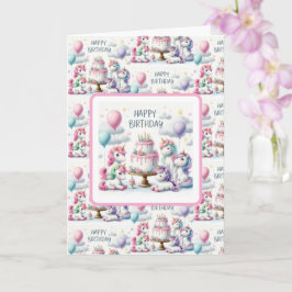 Alles Gute zum Geburtstag Einhorn Thema Karte