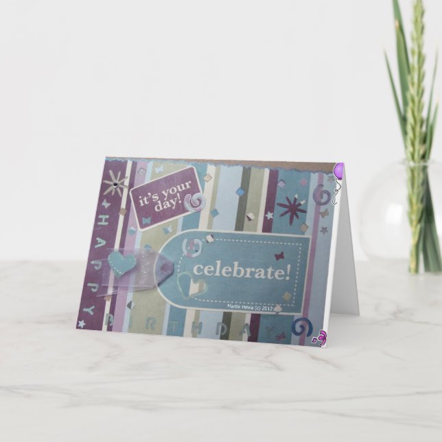 Alles Gute zum Geburtstag - Einklebebuch-Karte Karte (Vorderseite)