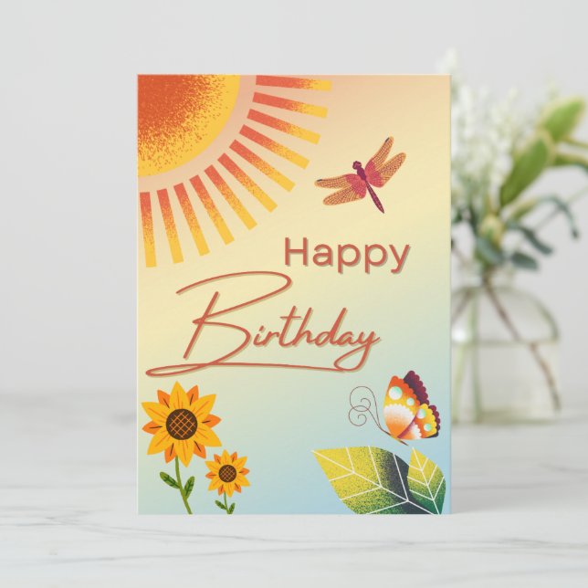 Alles Gute zum Geburtstag Einladung (Stehend Vorderseite)