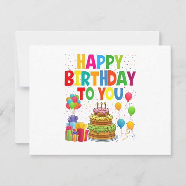 Alles Gute zum Geburtstag Einladung (Vorderseite)