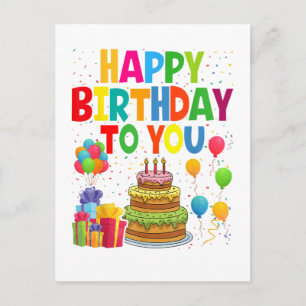 Alles Gute zum Geburtstag Einladungspostkarte