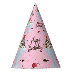 Alles Gute zum Geburtstag Eisbecher Partyhütchen