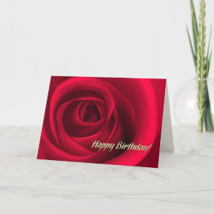 Alles Gute zum Geburtstag. Elegante Rote Rose Karte