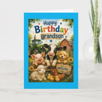 Alles Gute zum Geburtstag Enkel Bauernhoftiere