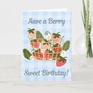 Alles Gute zum Geburtstag Erdbeerkorb Karte