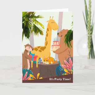 Alles Gute zum Geburtstag Es ist Party Zeit Karte