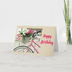 ****ALLES GUTE ZUM GEBURTSTAG**** FAHRRAD IM FRÜHL KARTE